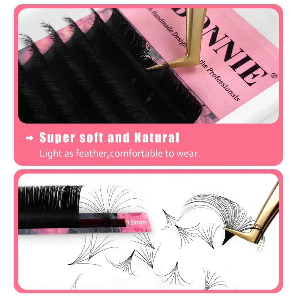 Extensions de cils Abonnie Cashmere Easy Fan Lashes, fans de cils méga volume toutes tailles, fourni