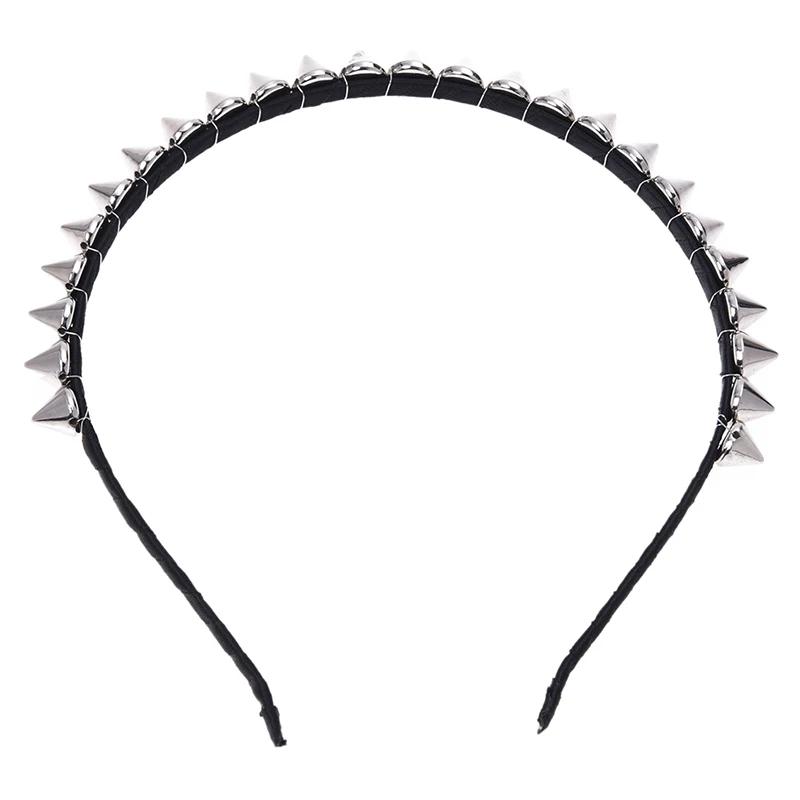 Argent métal Stud Rivet Spike bandeau cheveux bandeau Aliceband Punk fille
