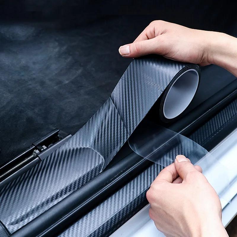 Autocollants 3D en Fiber de carbone pour vélo et voiture, bandes autocollantes de Protection pour ca