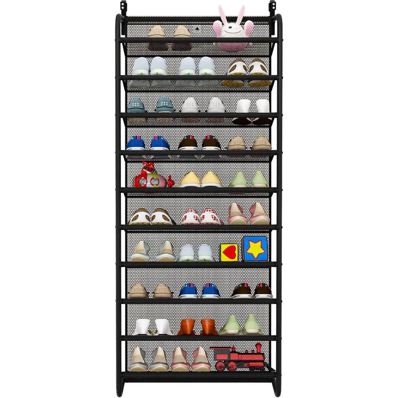 Armoire à chaussures de rangement anti-poussière domestique, simple, mural, étagère à chaussures à é