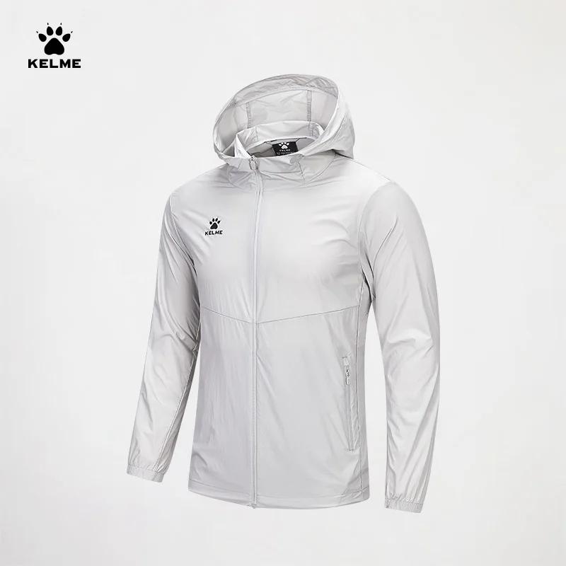 Veste de course homme Kelme imperméable capuche - Coupe-vent mince fitness alpinisme plein air