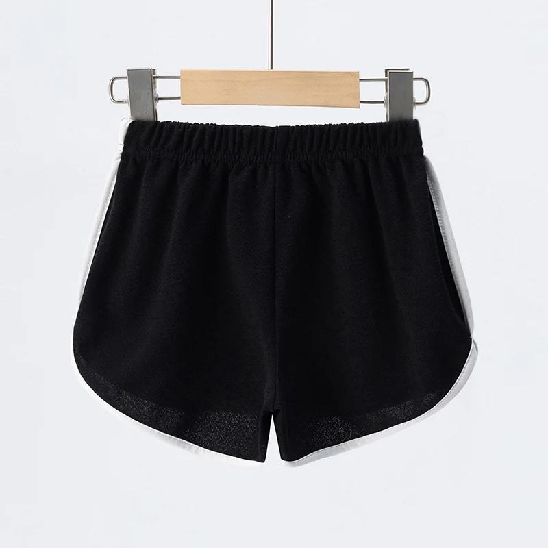 Short d'été pour garçons et filles, pantalons chauds confortables et décontractés de couleur unie po