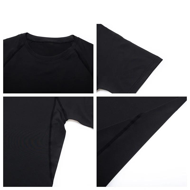 T-shirt de compression pour hommes course et fitness - Chemise serrée à séchage rapide pour jogging
