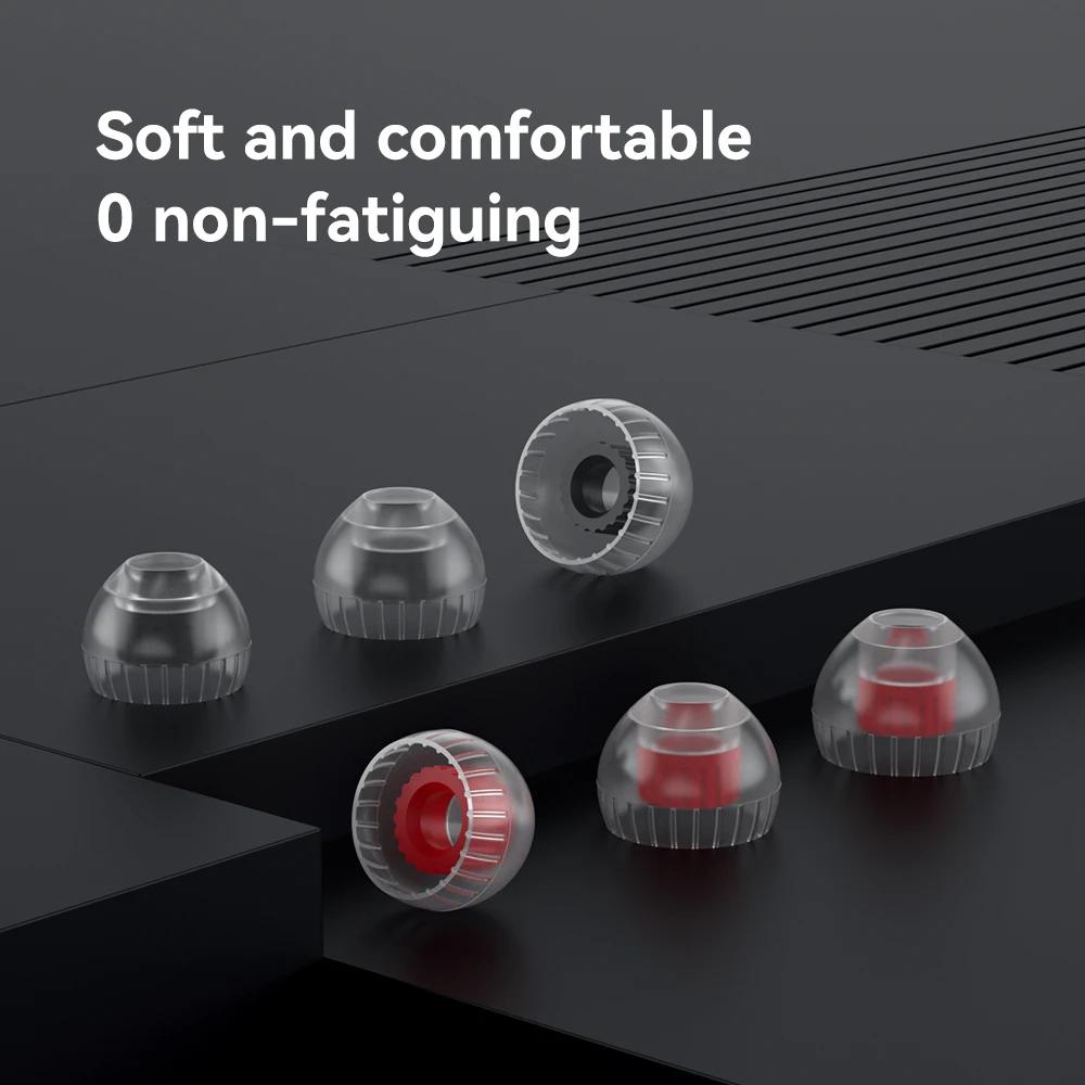 Embouts auriculaires en Silicone TRN T, Structure à Double Support, 3 paires d'écouteurs, casque d'é