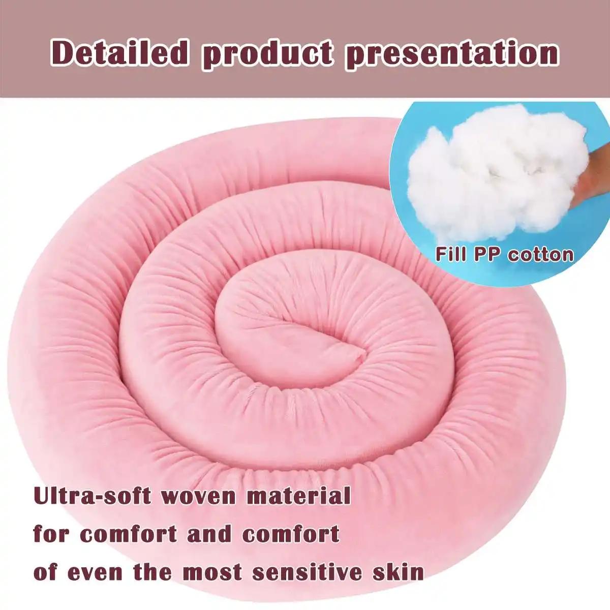  Coussin d'oreiller de lit pare-chocs pour bébé de 2M de Long, pour protection de berceau de bé
