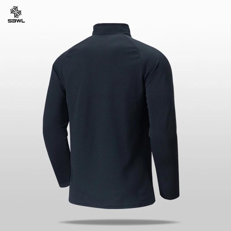 SBWL nouveau haute qualité gaufre plaid automne hiver avec chaud à manches longues T-shirt mode spor