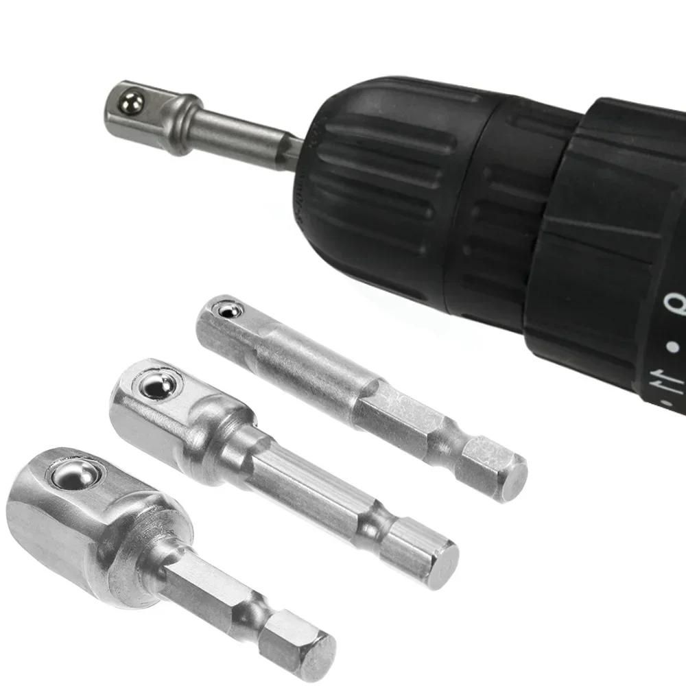 Adaptateur de douille en acier au chrome vanadium, tige Seth EX à 1/4 "3/8" 1/2 ", mèches d'extensio