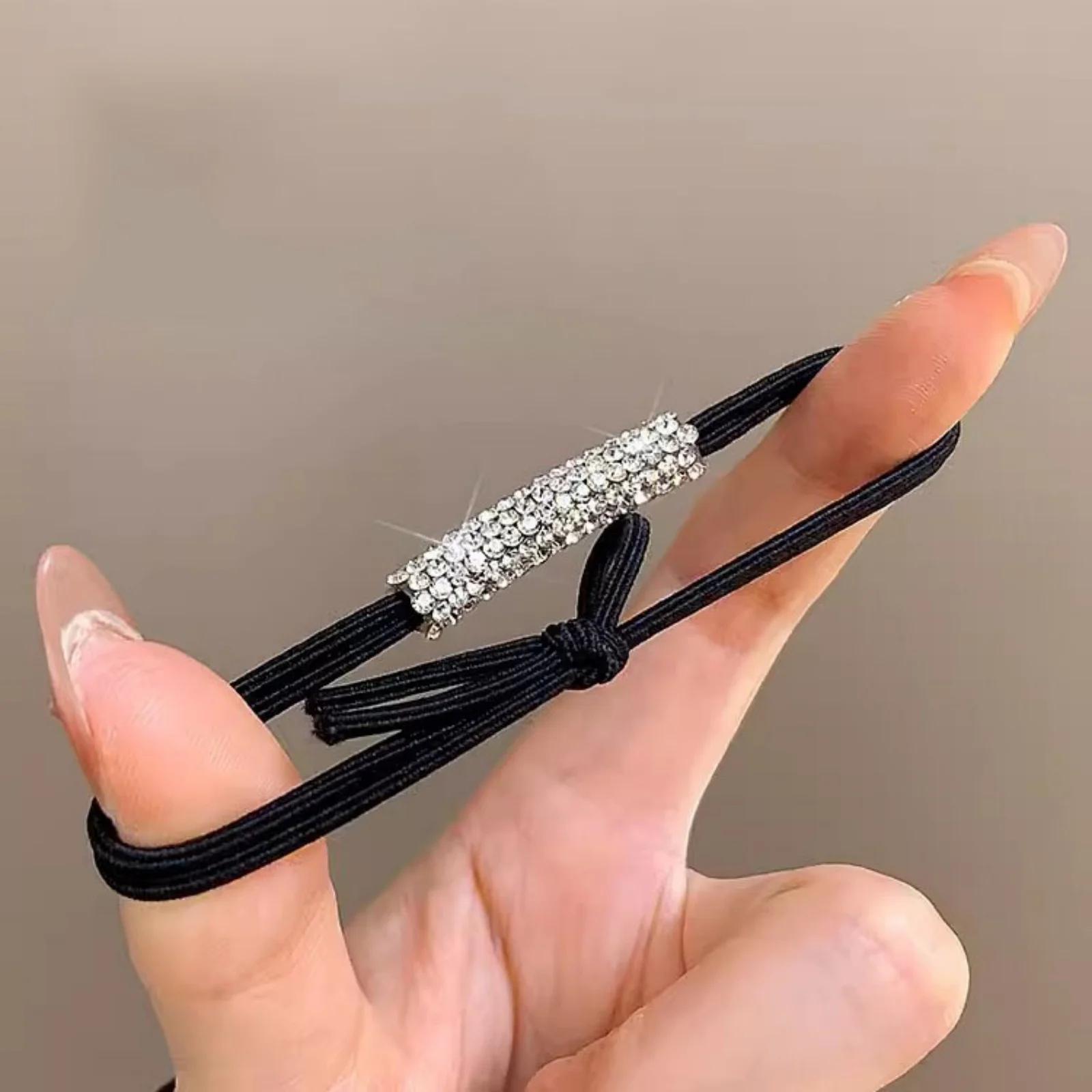Attaches à cheveux en strass, 10 pièces, corde à cheveux haute élasticité, accessoires pour cheveux