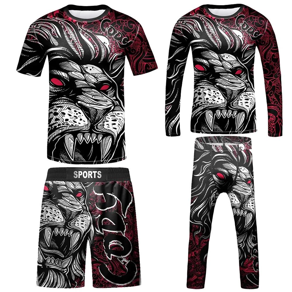 Maillot de Compression MMA pour enfants, BJJ Rashguard, ensemble de vêtements pour bébés filles, T-s