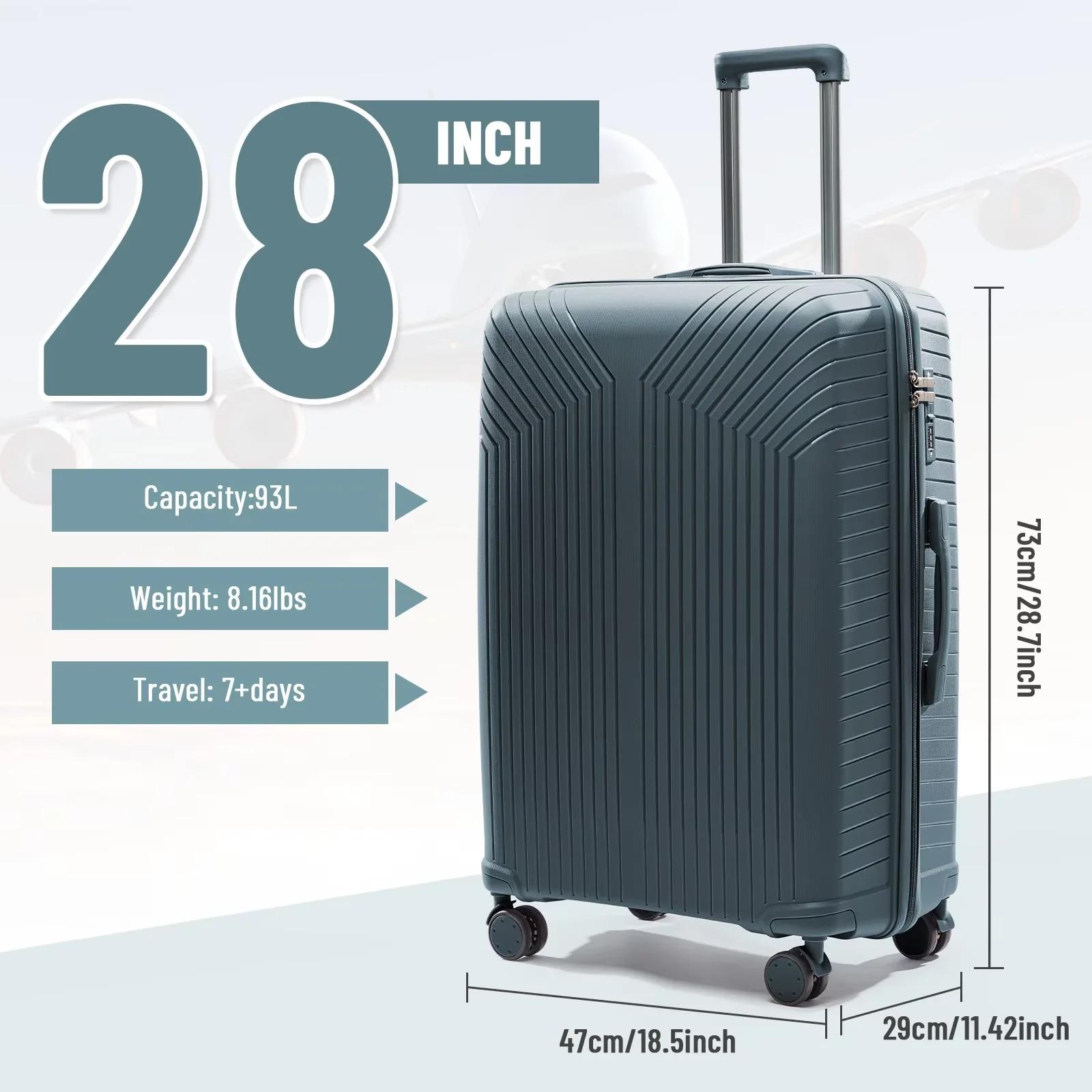 Valise de voyage 2024 nouvelle grande capacité bagages roulants Durable TSA valise cabine à main 20/