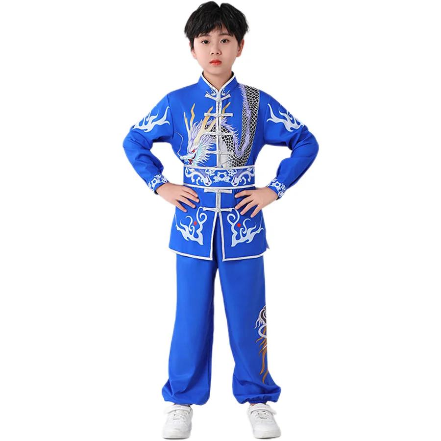 Ensemble d'arts martiaux traditionnel chinois unisexe pour enfants, Tai Chi WuShu Kung Fu, costume d