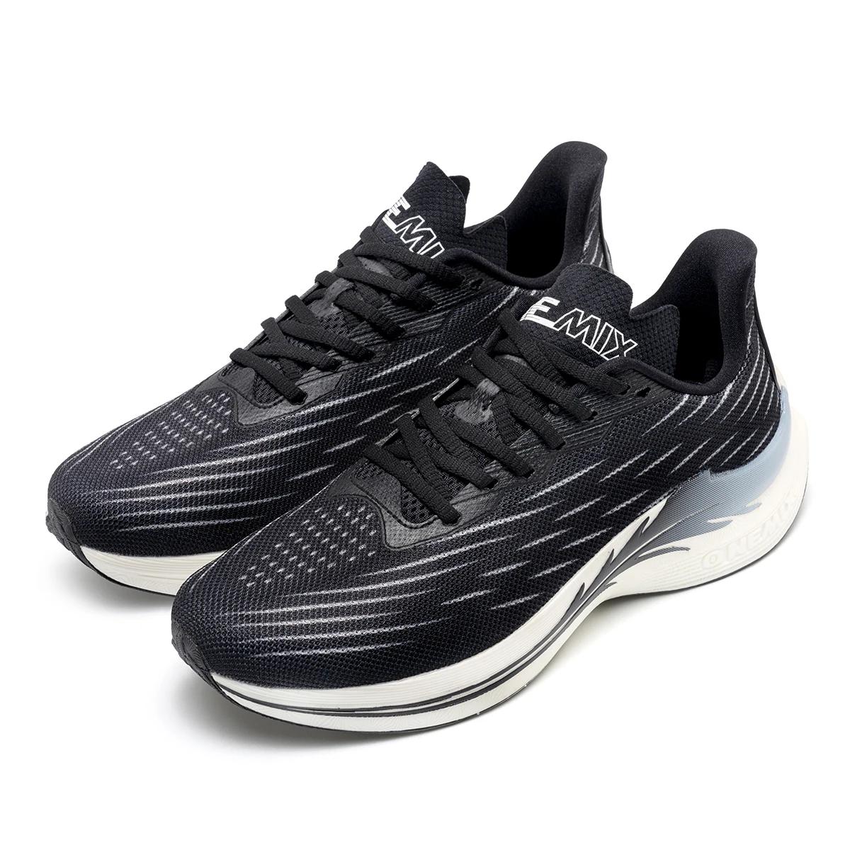 Chaussures de course ONEMIX respirantes sans lacets - Baskets jogging amorties outdoor homme marche sport décontracté
