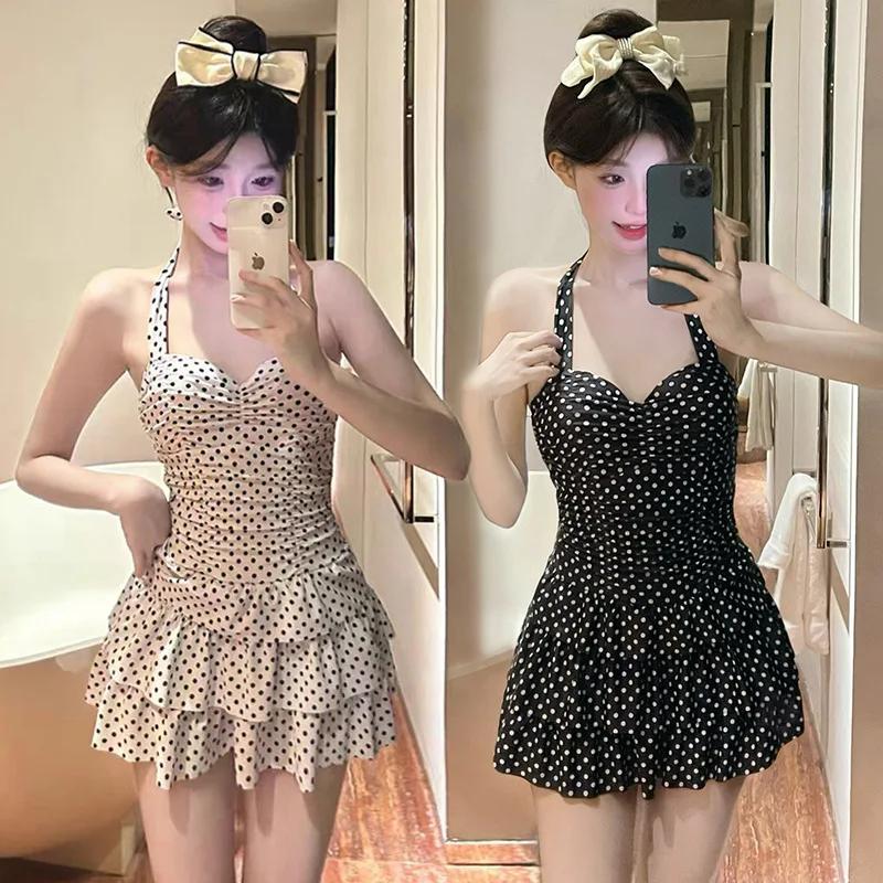 Jupe gâteau Bodian classique de groupe Popo haut de gamme, maillot de bain une pièce ajusté et aminc