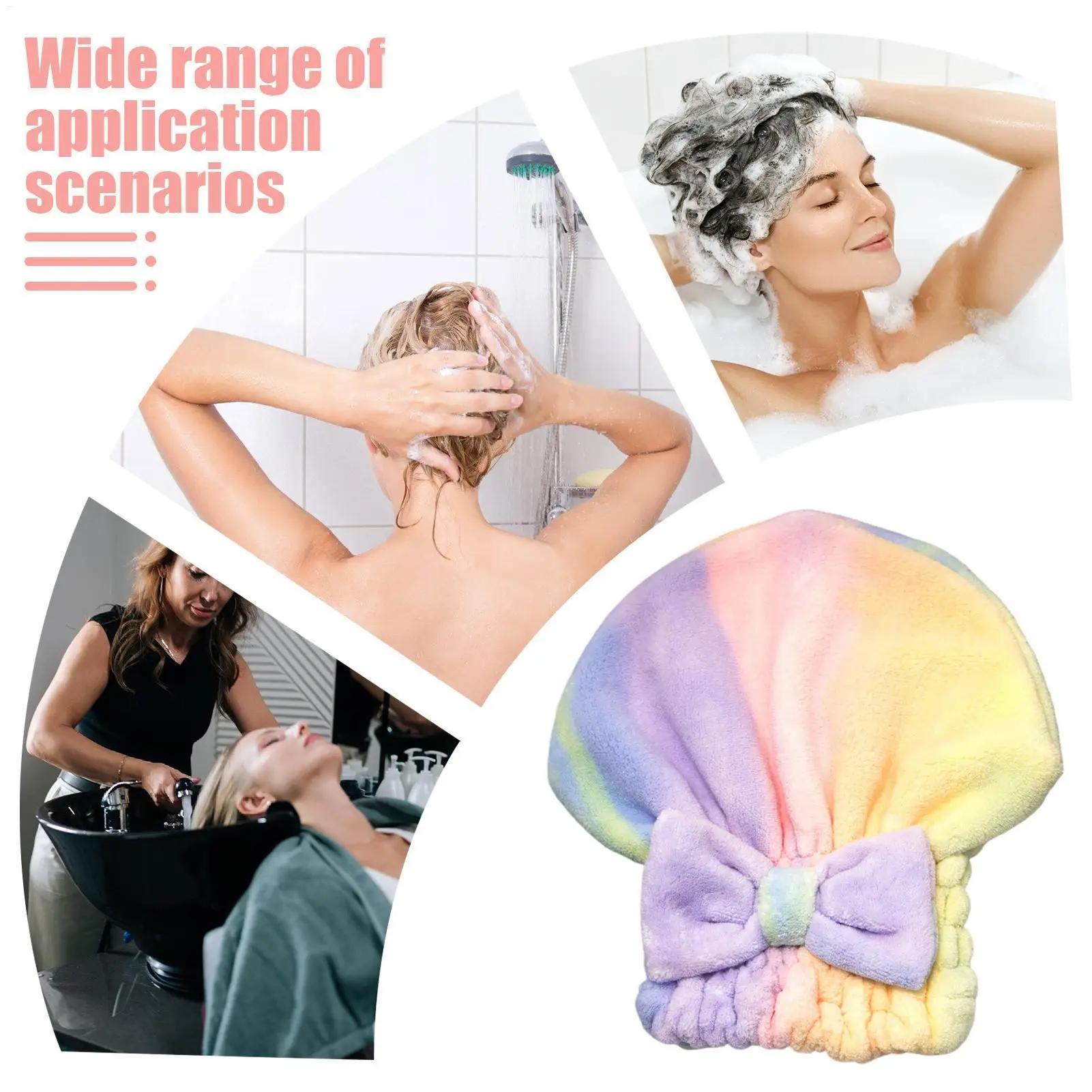 Serviettes de séchage capillaire en microfibre, turban pour cheveux avec nœud, bonnet de douche, bon