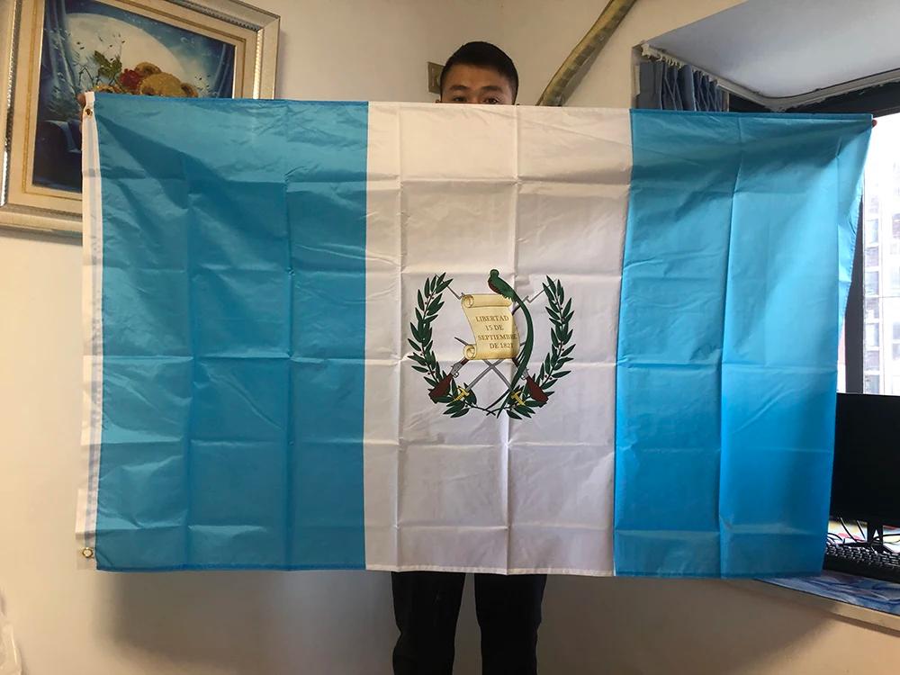 SKY DRAPEAU livraison gratuite 90x150 cm drapeau du Guatemala 3x5 pieds Super Poly drapeau de footba