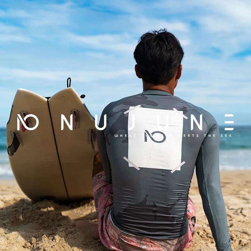 Maillot de bain manches longues homme protection UV rash guard surf plage natation