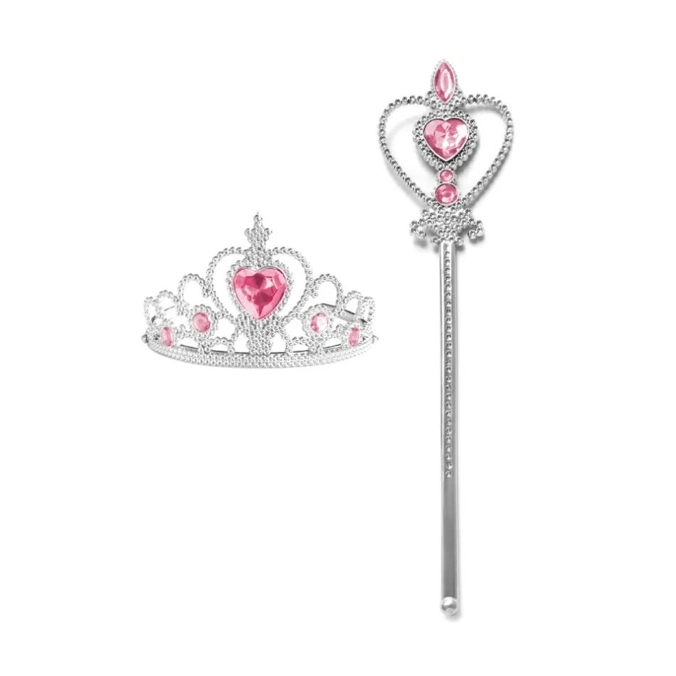 Accessoires de déguisement de princesse pour enfants, baguettes, diadèmes et couronnes pour petites