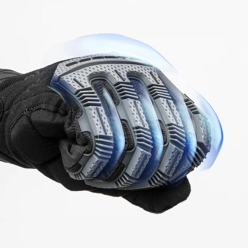 Gants de cyclisme hiver ROCKBROS tactiques - Protection SBR coussin GEL antichoc respirant doigt complet moto