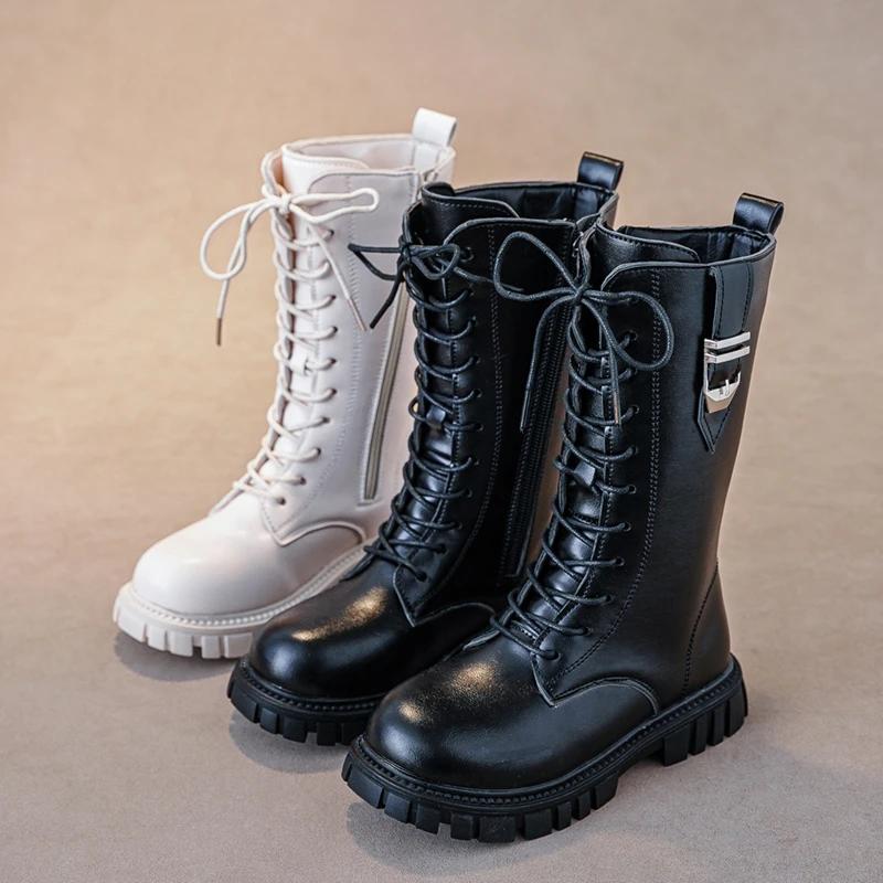 Bottes élégantes à fermeture éclair pour bébé fille, bottes décontractées à la mode, bout rond, seme