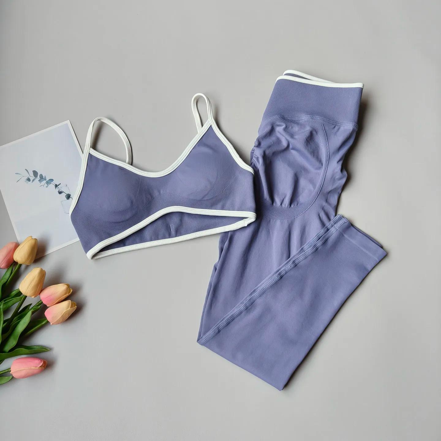 Ensemble de Fitness sans couture pour femmes, survêtement, ensembles de Yoga, vêtements d'entraîneme