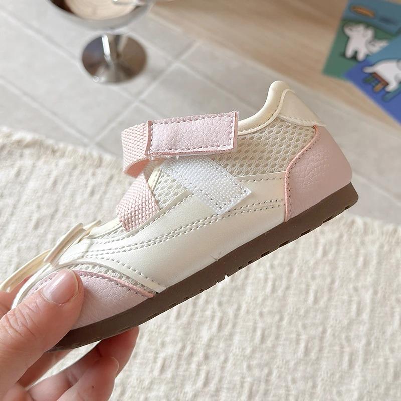 Chaussures pour enfants : Ballerines élégantes à nœud pour filles, semelle souple, style princesse,