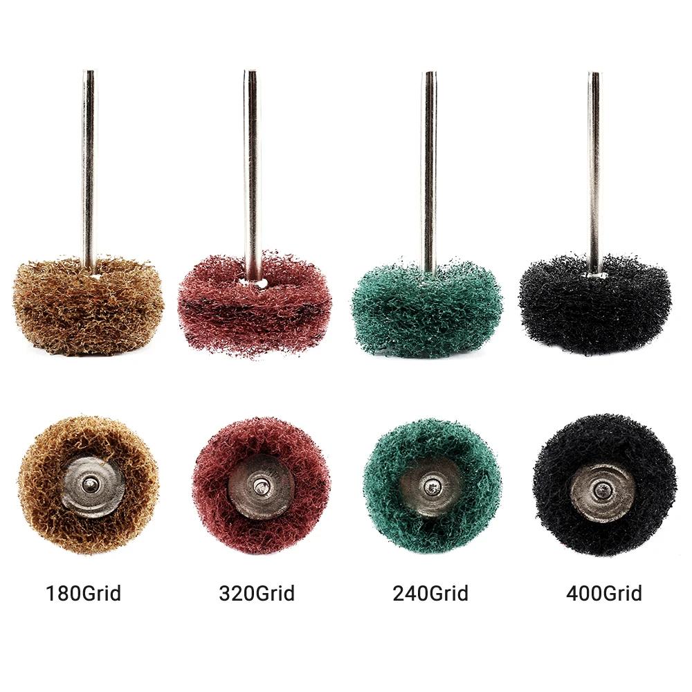 Mini perceuse, brosse Abrasive, roue de polissage en Fiber de Nylon, tige de 3mm pour accessoires Dr