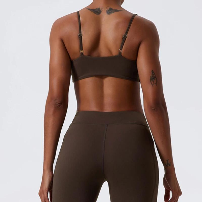 Nouveau soutien-gorge de sport push-up pour femme, respirant et doux, idéal pour le yoga et l'entraî