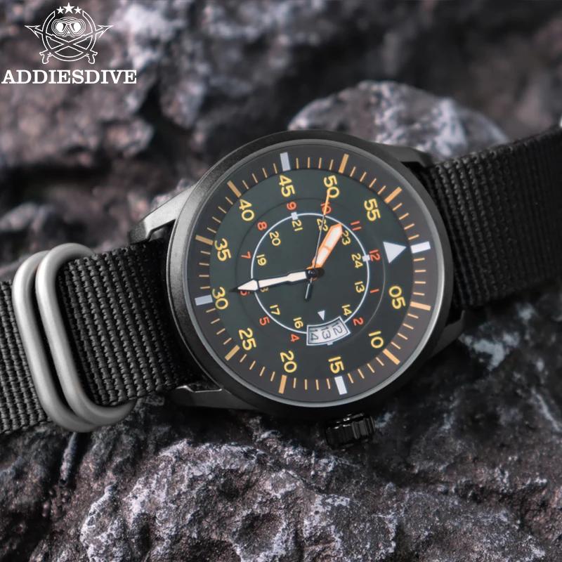 ADDIESDIVE nouvelle montre analogique pour hommes 50m montre lumineuse étanche mode sport grand cadr