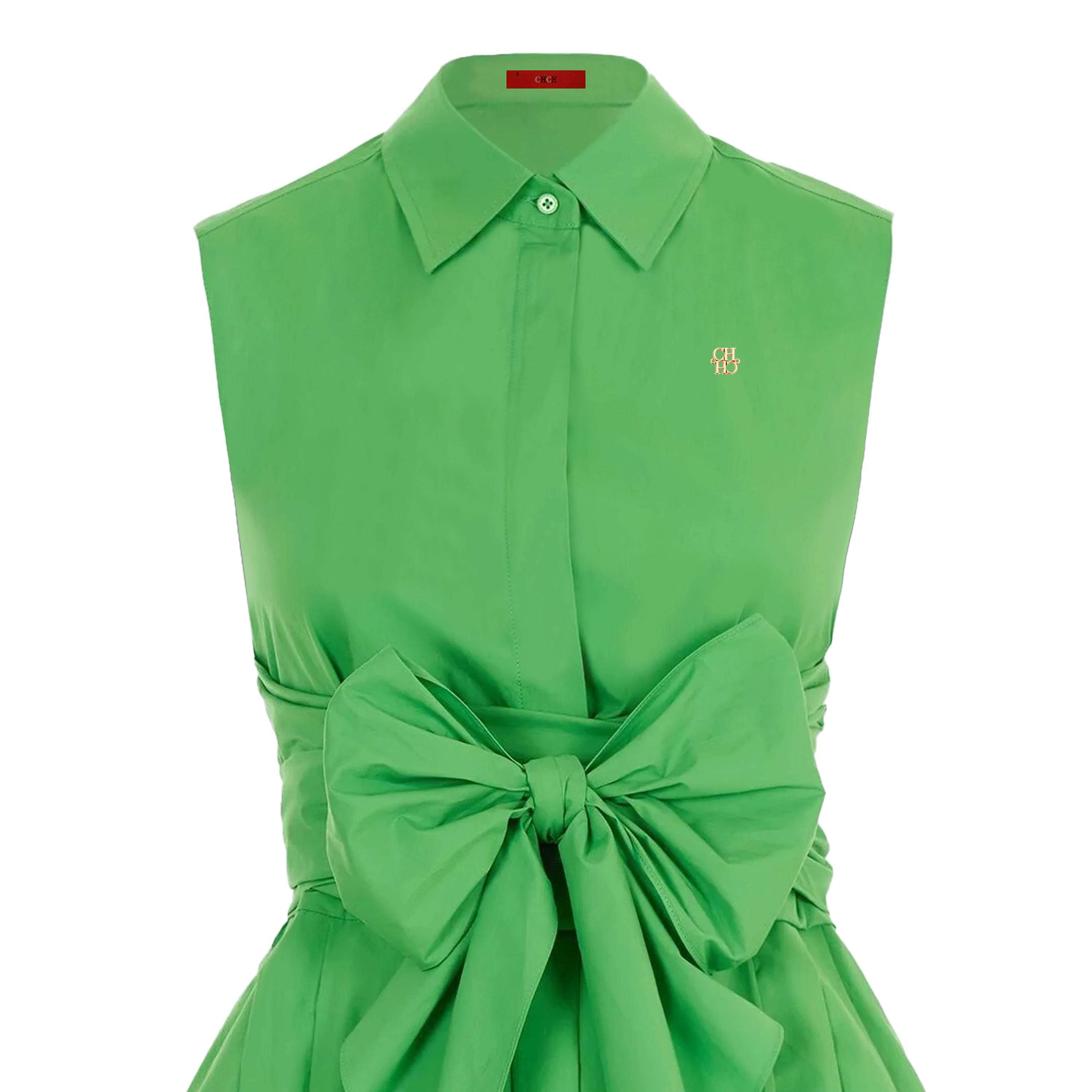 CHCH robe femme été plage fête sans manches simple boutonnage à lacets conception robe longue femme