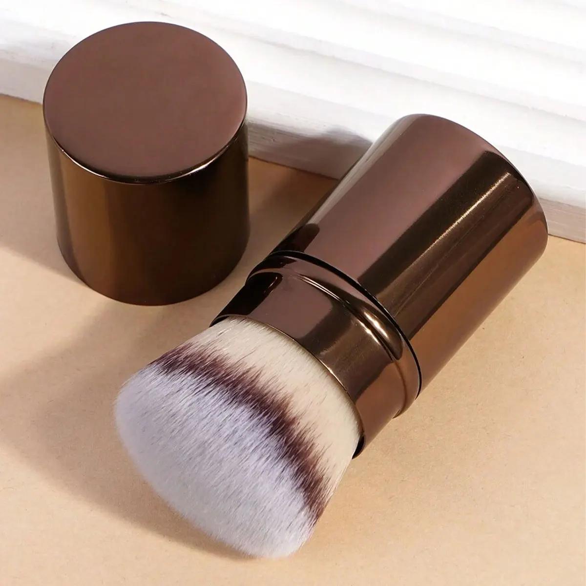 Pinceau de maquillage rétractable professionnel pour le visage, brosse à Blush, brosse à fond de tei
