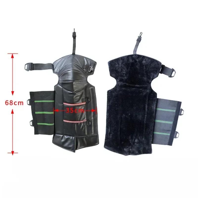 Genouillères chaudes pour moto, jambes d'équitation, coupe-vent, en cuir PU, imperméables, pour Scoo