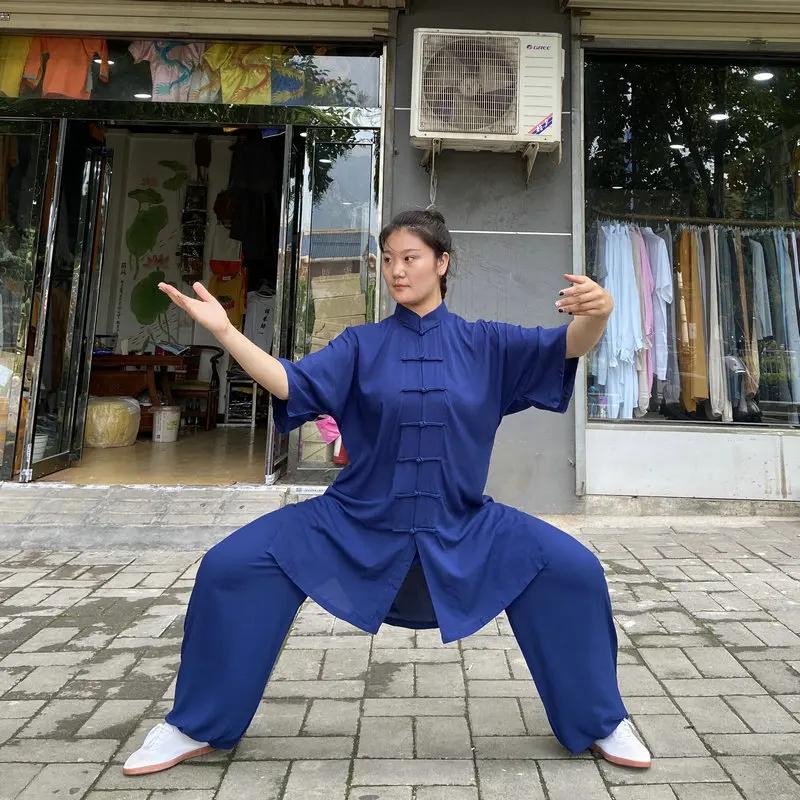Uniforme chinois Tai Chi en coton, vêtements Wushu Kung Fu pour enfants et adultes, costume Wing Chu