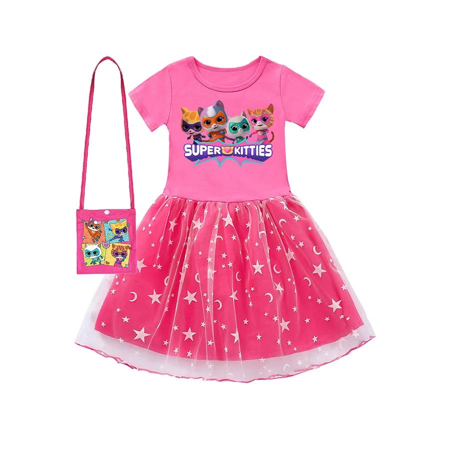Vêtements d'extérieur Super Kitties, robe de princesse pour filles, tenues pour bébés filles, robes