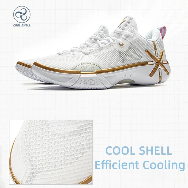 Li-Ning Chaussures de basket-ball pour hommes WADE SHADOW 6V2, chaussures de sport avec coussin BOOM
