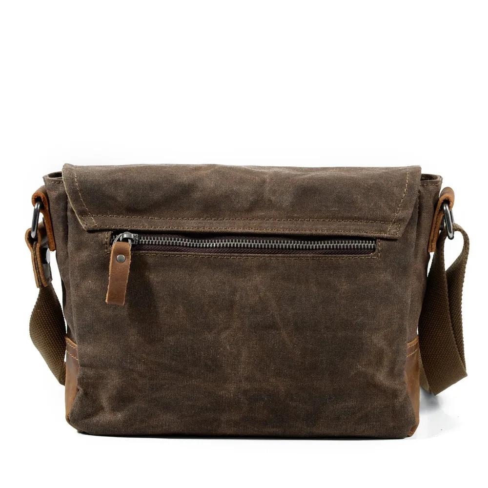 Nouveaux hommes rétro sacs de messager décontracté toile imperméable Simple sac à bandoulière Sectio