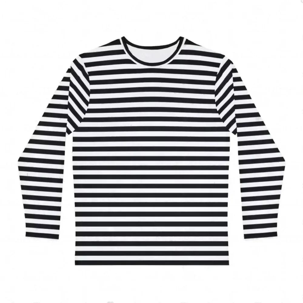 T-Shirt à manches longues pour filles, imprimé à rayures arc-en-ciel, décontracté, à col rond, vêtem