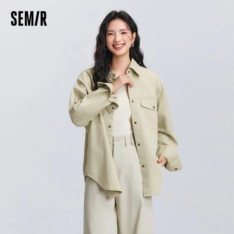 Chemise à manches longues pour femme Semir, mi-longue, oversize, nouvelle collection printemps 2025,