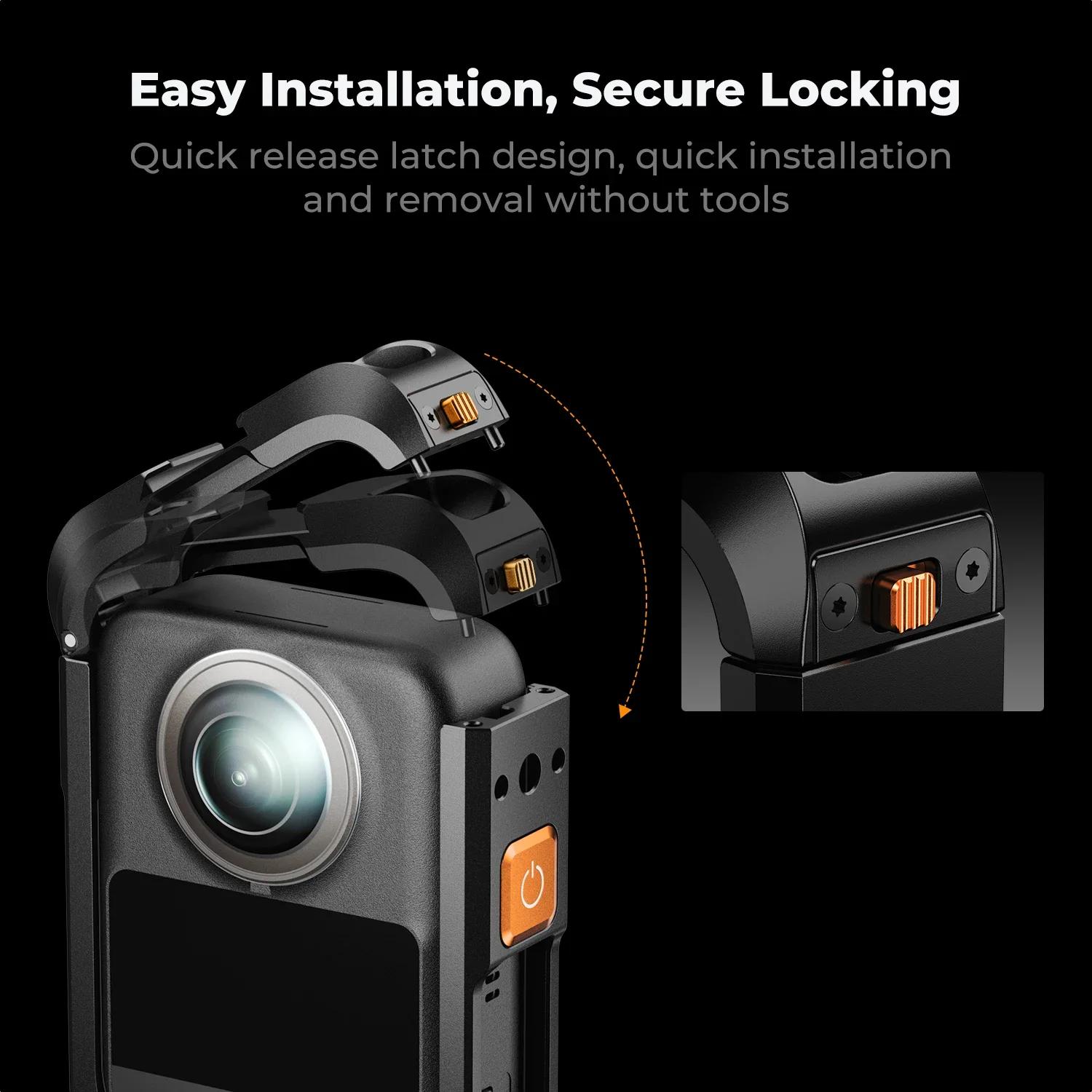 K&F CONCEPT Cage en Aluminium pour Appareil Photo pour DJI Osmo 360 Étui de Protection avec Cache Ob