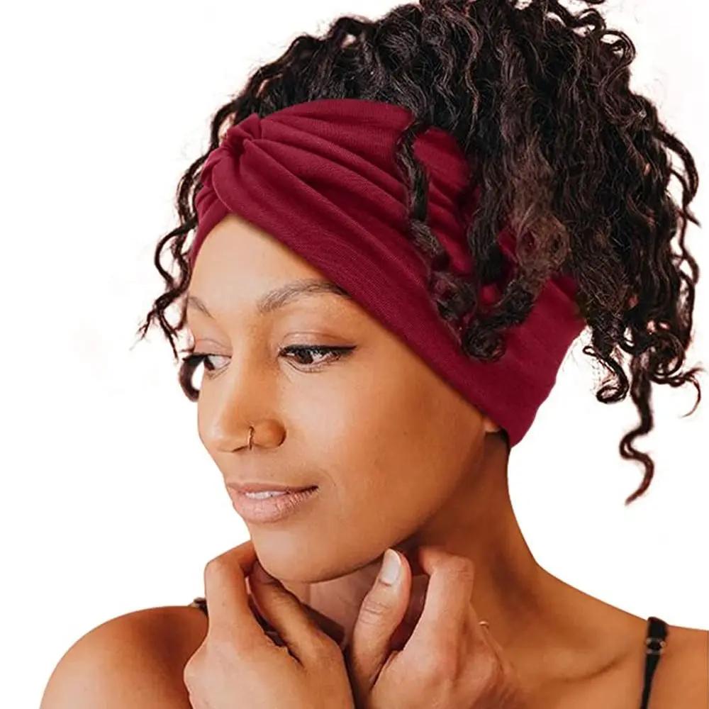 Bandeaux de cheveux de yoga pour femmes, Turban d'entraînement, Bandeau de sauna, Optique torsadée,