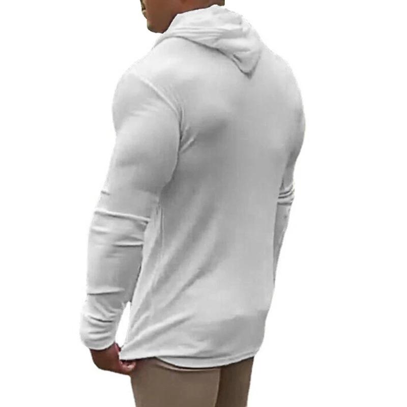 Printemps automne hommes course T-shirts à capuche mince côtelé tricoté sport chandails bande classi