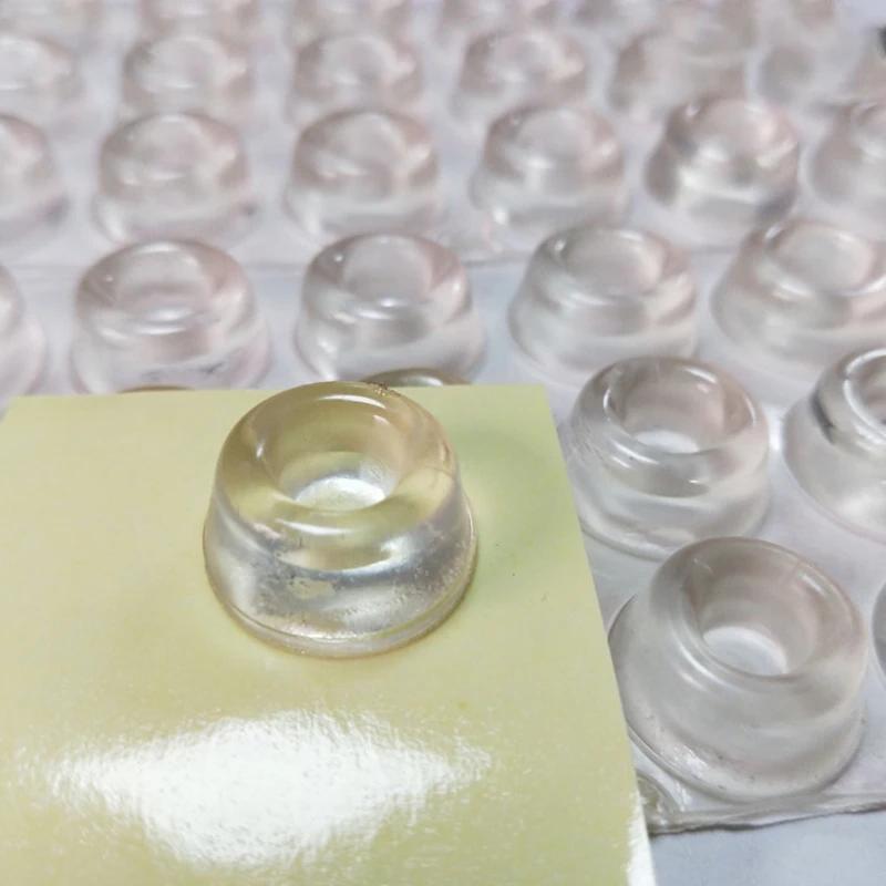 Tampon de protection en PVC transparent, pare-chocs d'amortissement en caoutchouc auto-adhésif, buté