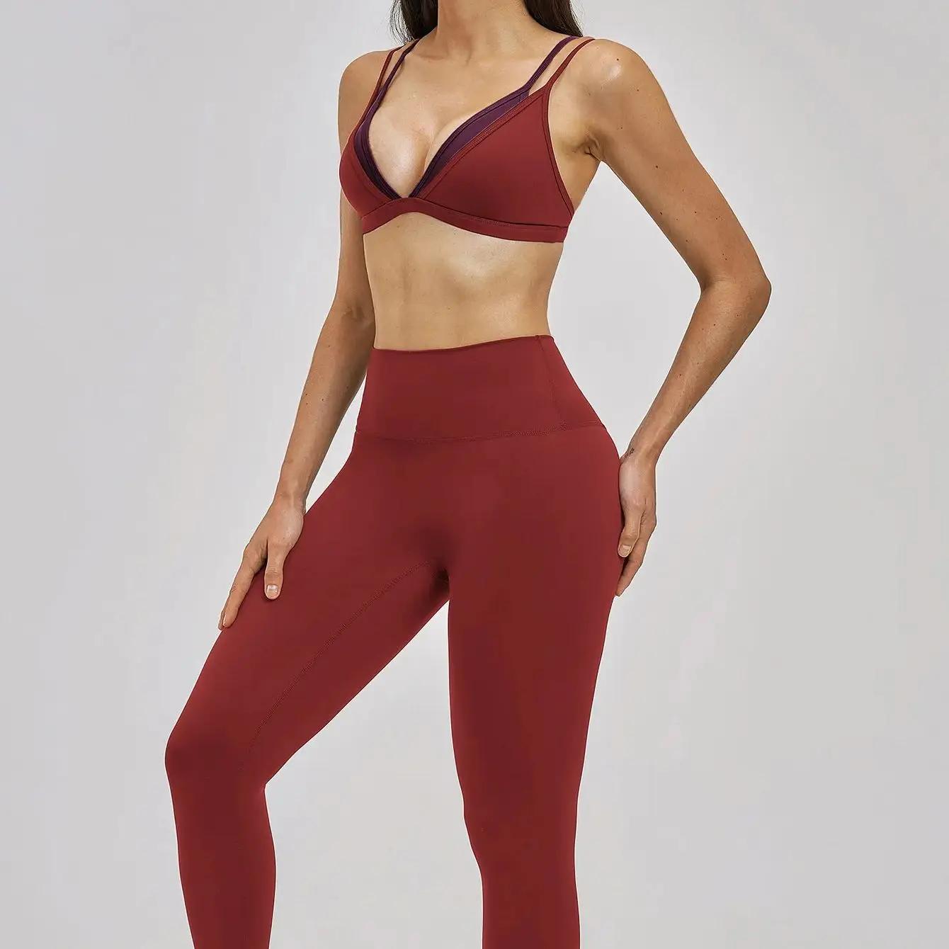Ensemble de sport Ningyu sexy et décontracté pour la course et le yoga, 2 pièces, leggings taille ha