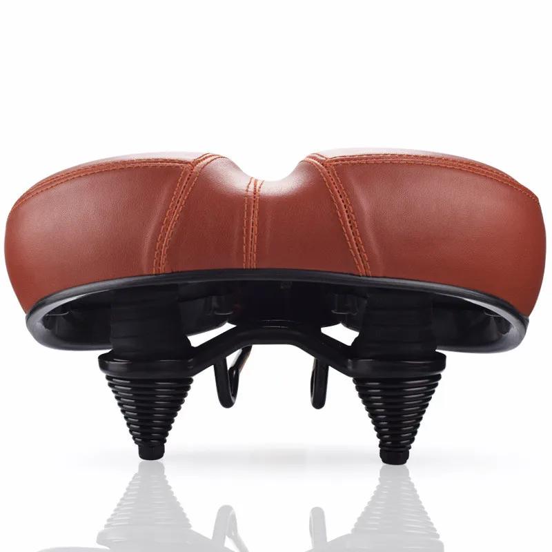 Selle vélo souple éponge épaisse - Coussin siège silicone longue distance - Absorption chocs à ressort confort route