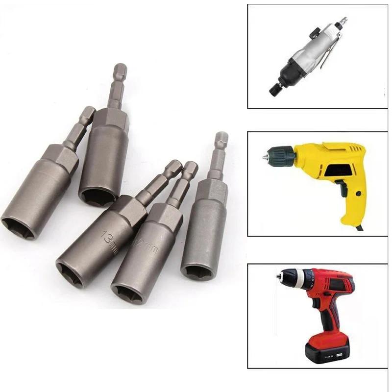 1 pièces 8 10 12 14 17 mm de longueur universel boulon écrou douilles jeu d'embouts clé électrique p