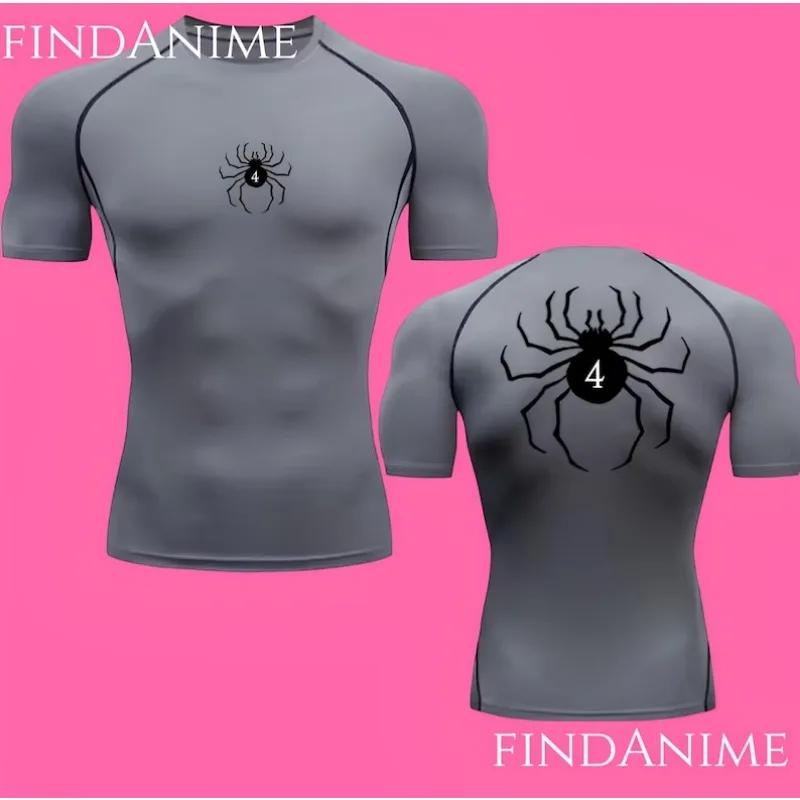 T-shirts de compression Spider, T-shirt de compression Anime Phantom Troupe Hunter x Hunter, T-shirt