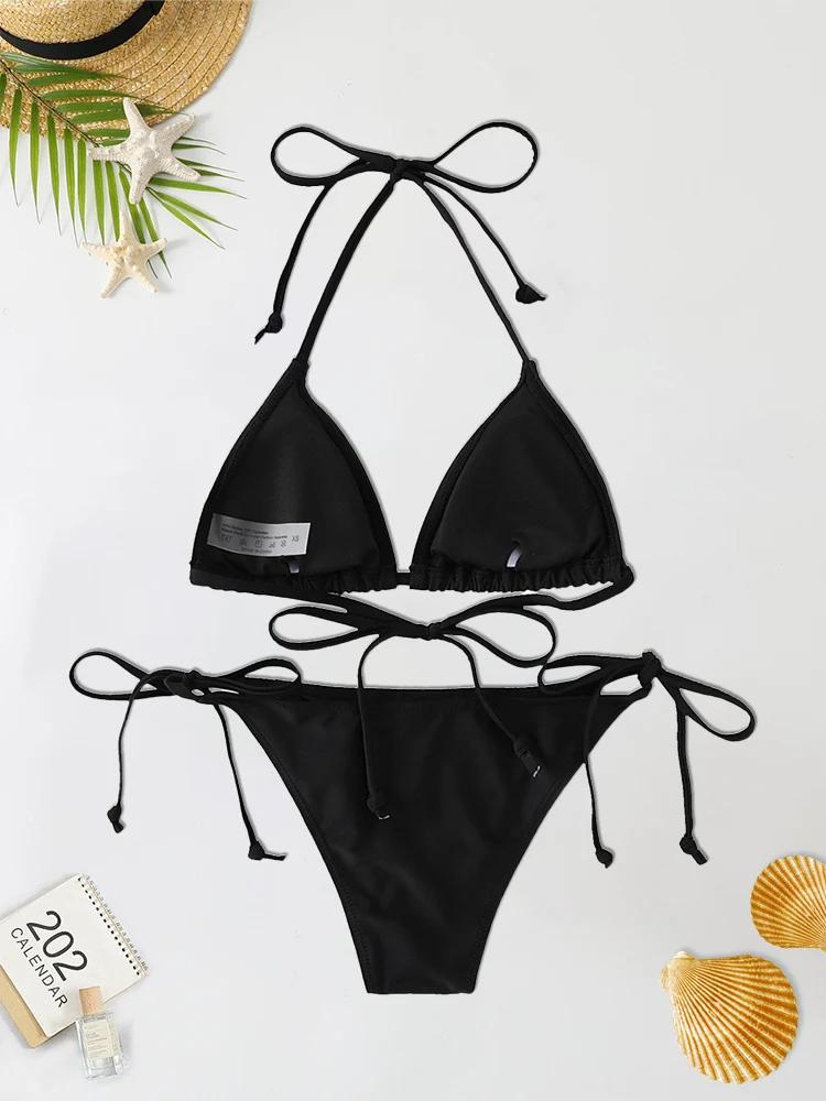 2 pièce/ensemble 2024 mode Sexy maillot de bain femmes Bikinis ensemble Triangle maillots de bain St