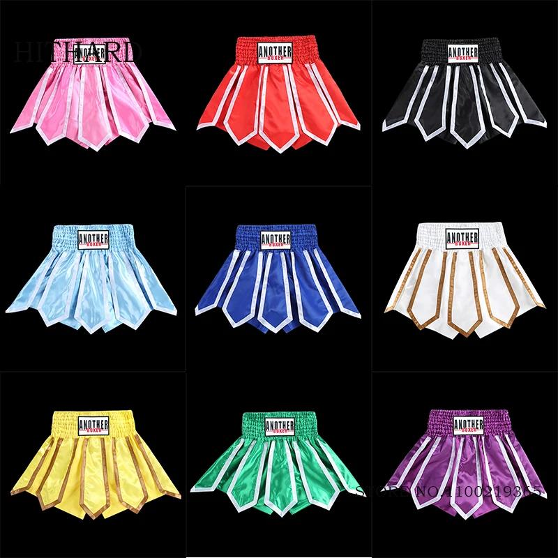 Muay Thai Shorts rubans de Lotus Shorts de boxe hommes femmes enfant Kickboxing pantalon enfants adu