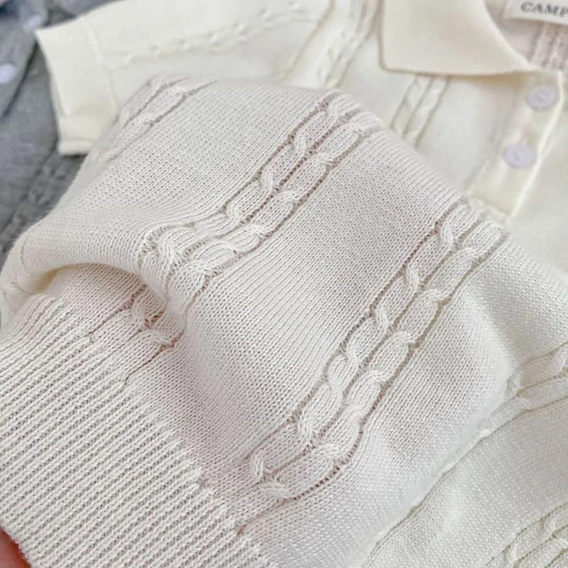 Chemises Polo d'été 2026 pour Enfants 18M-8Y, T-shirts en Maille Couleur Unie pour Filles, Vêtements