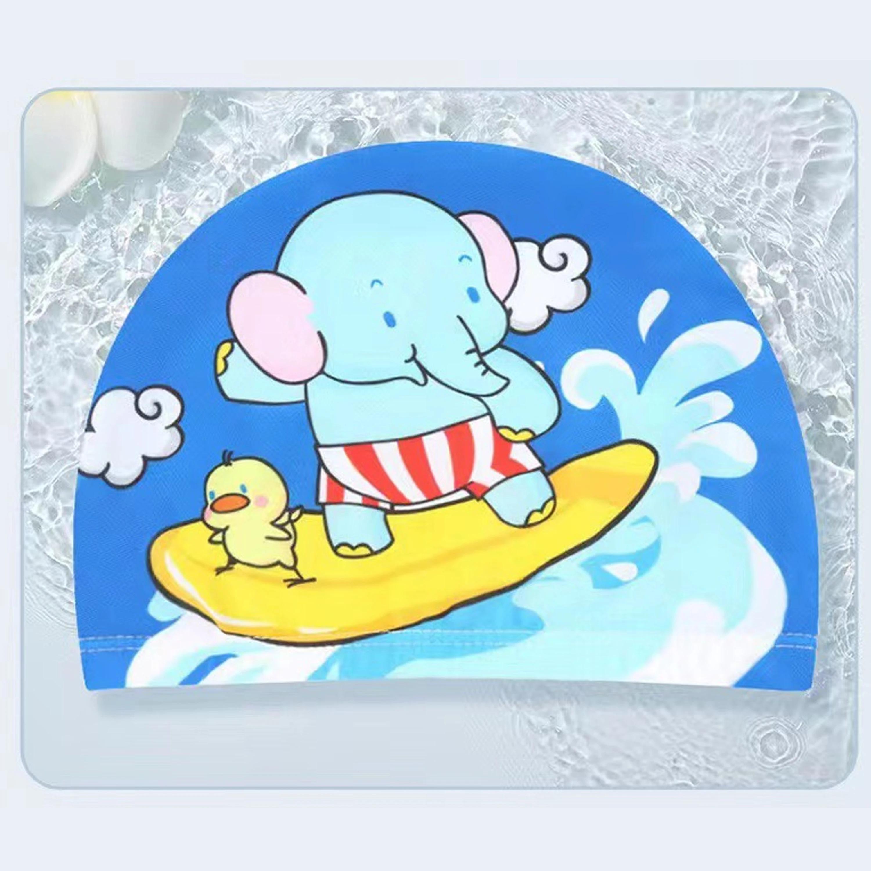 Chapeaux de natation enfant garçon et fille - Modèles dessin animé mignon tissu confortable pour plage et piscine - Accessoire plage