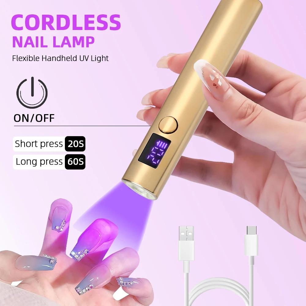 Sèche-Ongles Portable à vaccage Rapide, Mini Lampe UV LED, Outils de Salon à Domicile, Stylo de Lamp